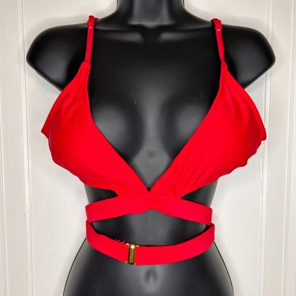 🆕 Red Women's Bikini Swimwear Set - Picture 4 of 7